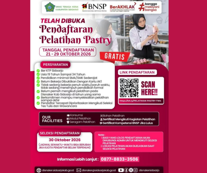 Pelatihan Pastry GRATIS